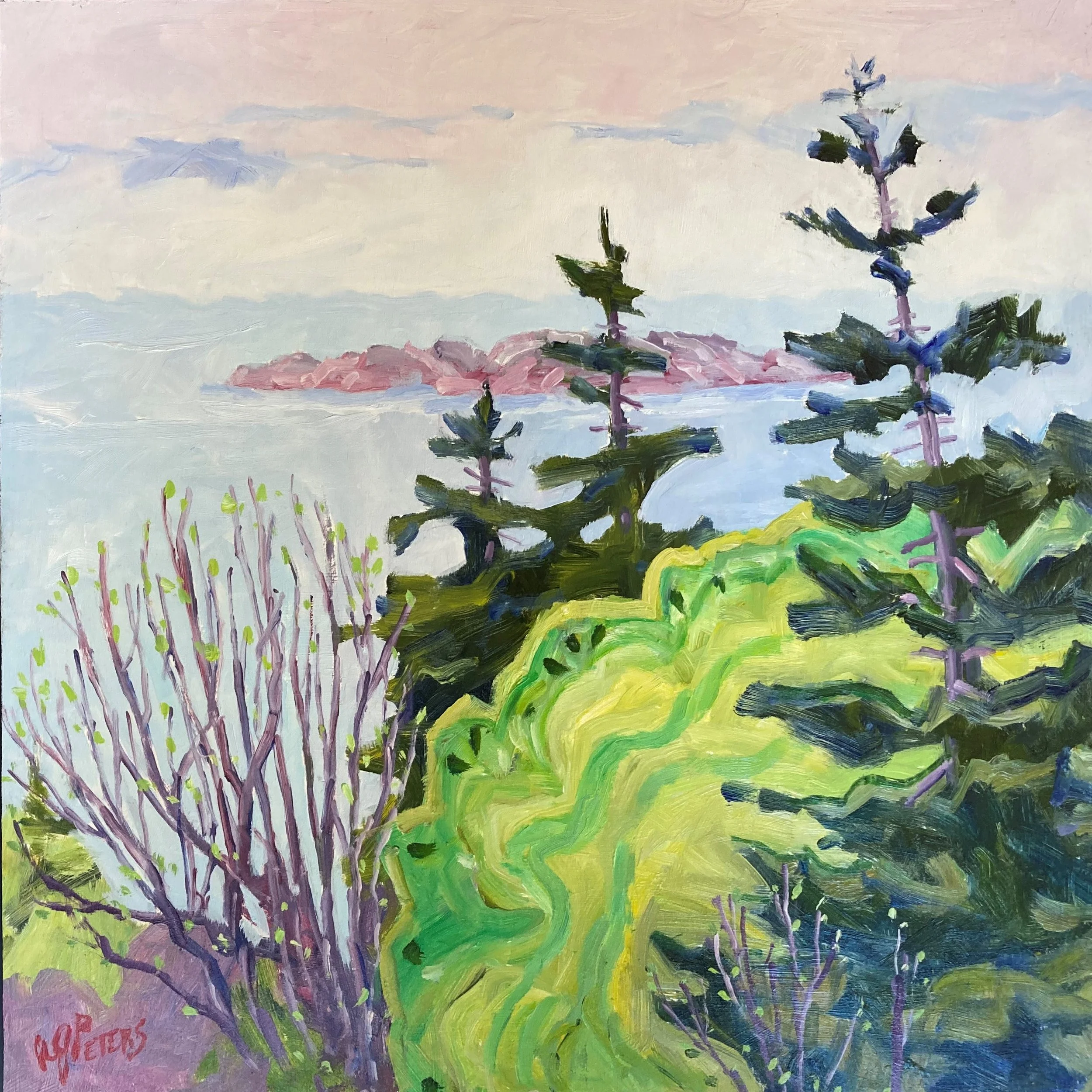 Spring Calm  18 x 18   Oil