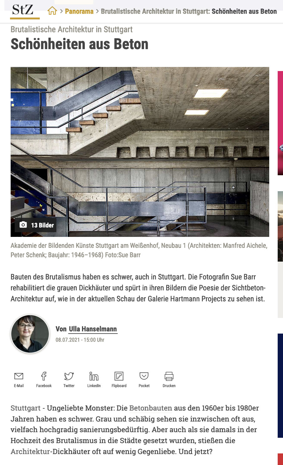   Concrete Poetry -  exhibition review Stuttgart Zeitung 