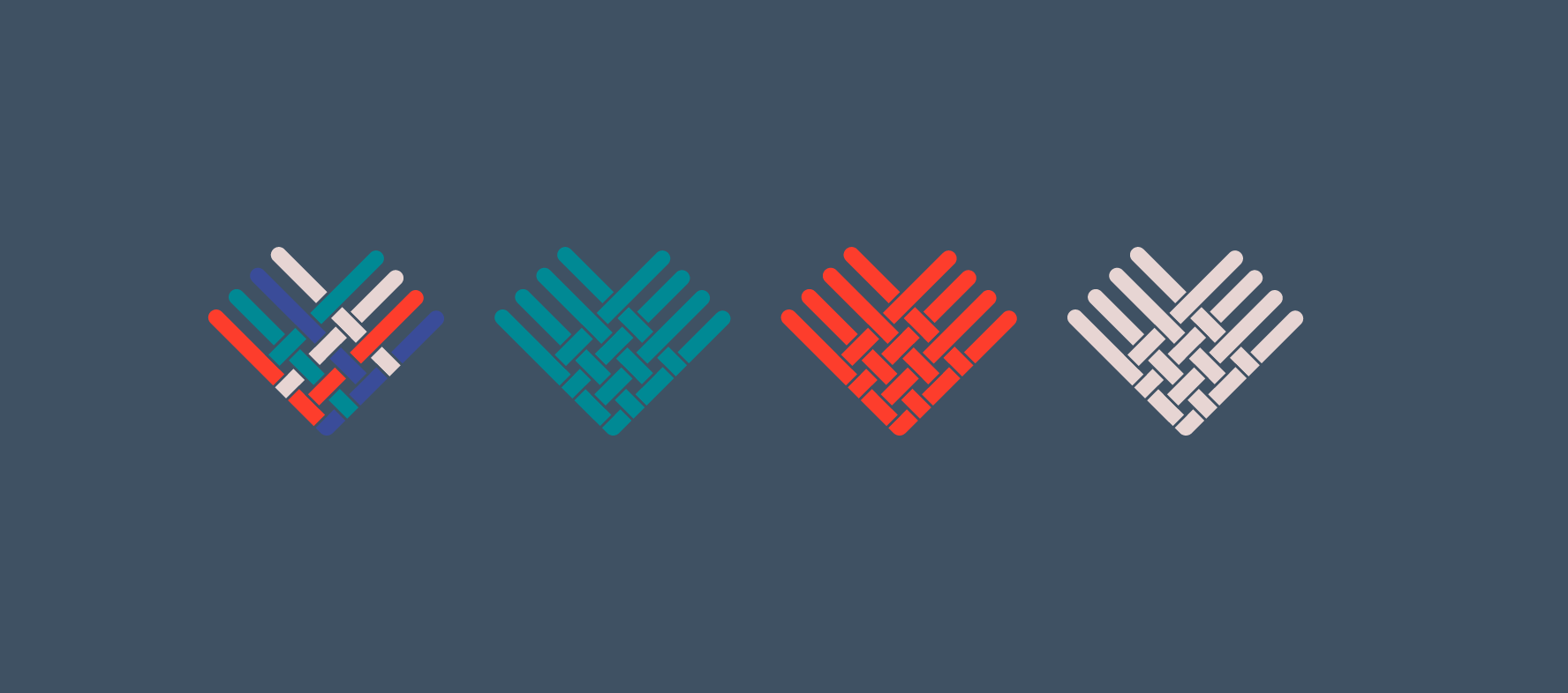 The organization's new logo system is adaptable for basically any use. It currently exists as lapel pins, lighted signs, sticker art, and once at a party it briefly lived as a plate of cupcakes.