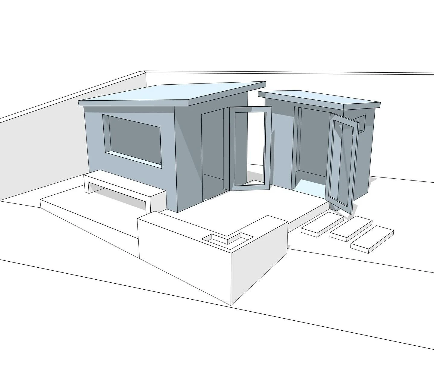 The design for a pair of workshops - for a local maker.