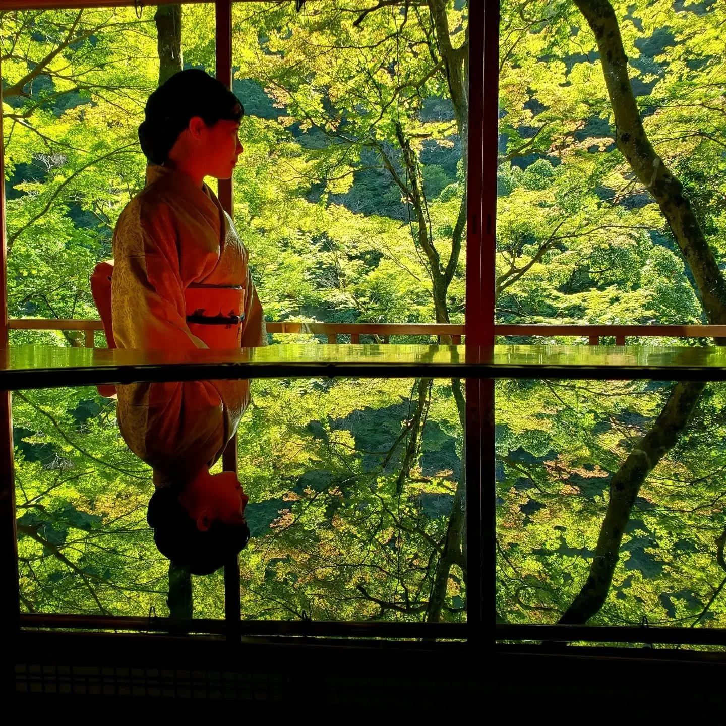 Portals to a world of green🪟🤔🍃🥰

The 150-year old Yūsai-tei (祐斎亭) overlooks the Ōi-gawa in Arashiyama. Once a 'ryōri ryokan', a traditional inn priding itself on its cuisine, the buildings are now a workshop and exhibition space for 'yume kōro' d