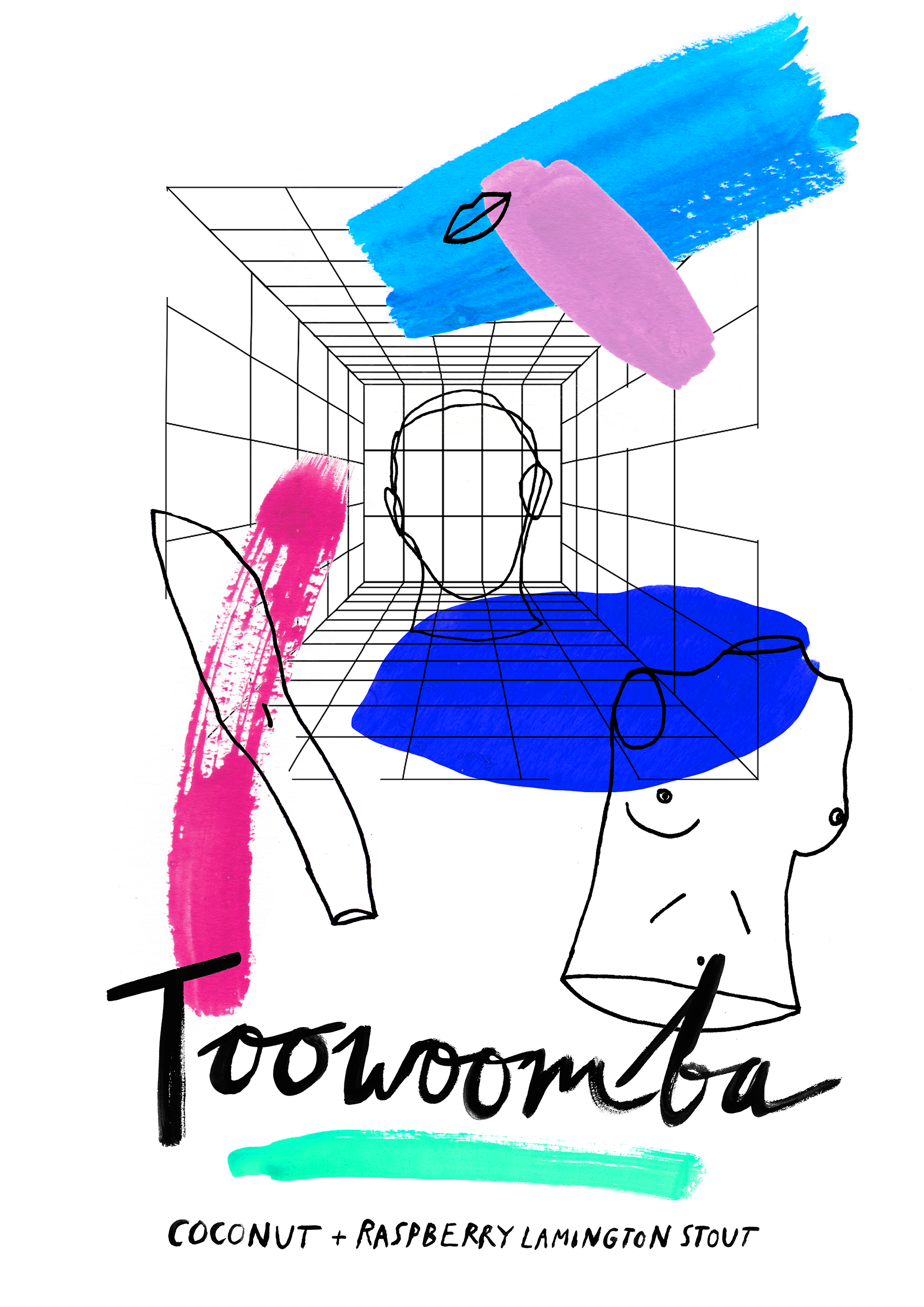 TOOWOOMBA • Beer label illustration for Affinity Brew Co.