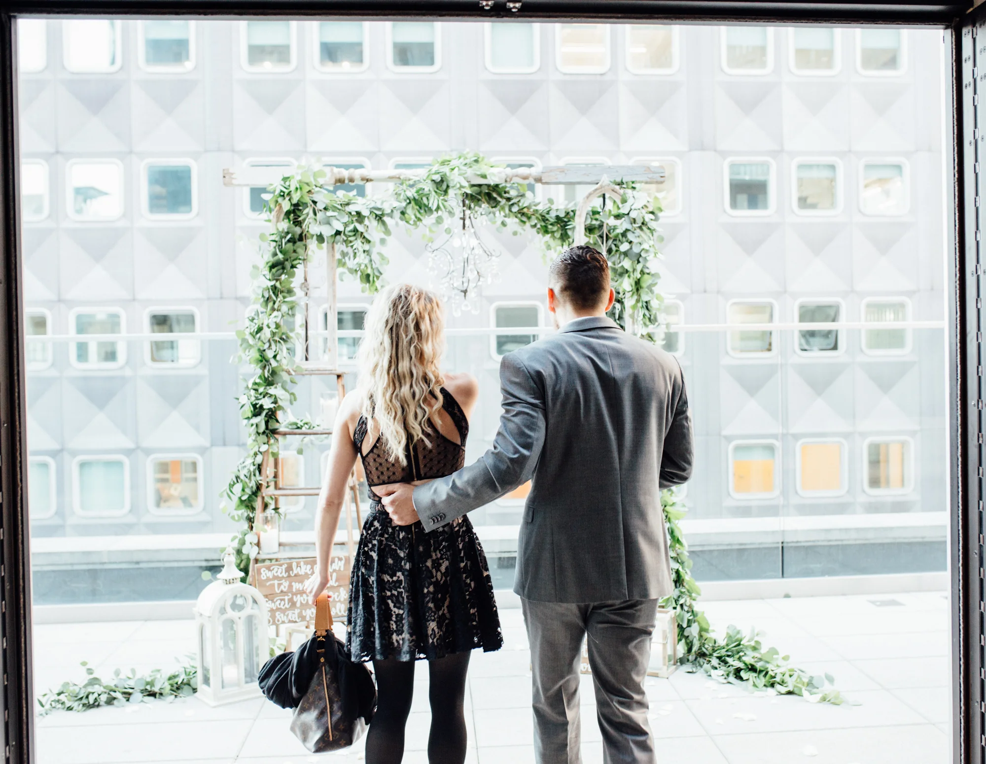 Hotel Monaco Pittsburgh | Wedding Proposal Planners | Exhale Events | Romantic Rooftop Wedding Proposal