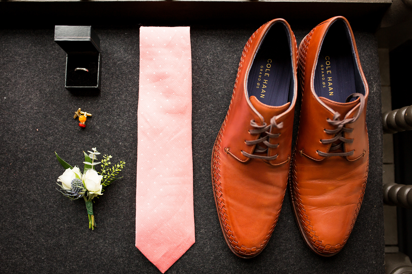 Groom's details for school-themed vintage wedding in Pittsburgh at Ace Hotel. See more fun details at exhale-events.com!