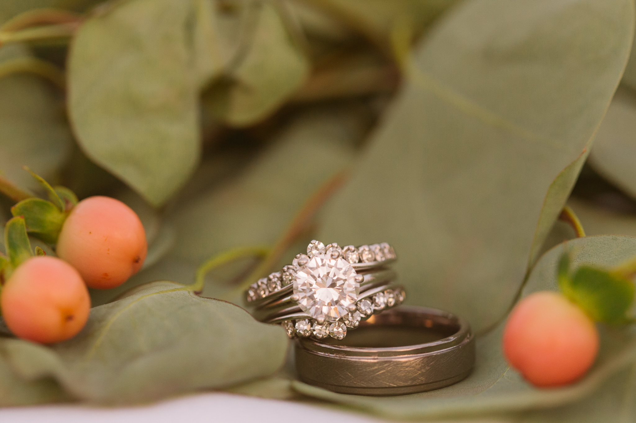 Wedding rings at San Diego, California outdoor wedding planned by Exhale Events. See all the beautiful details at exhale-events.com!