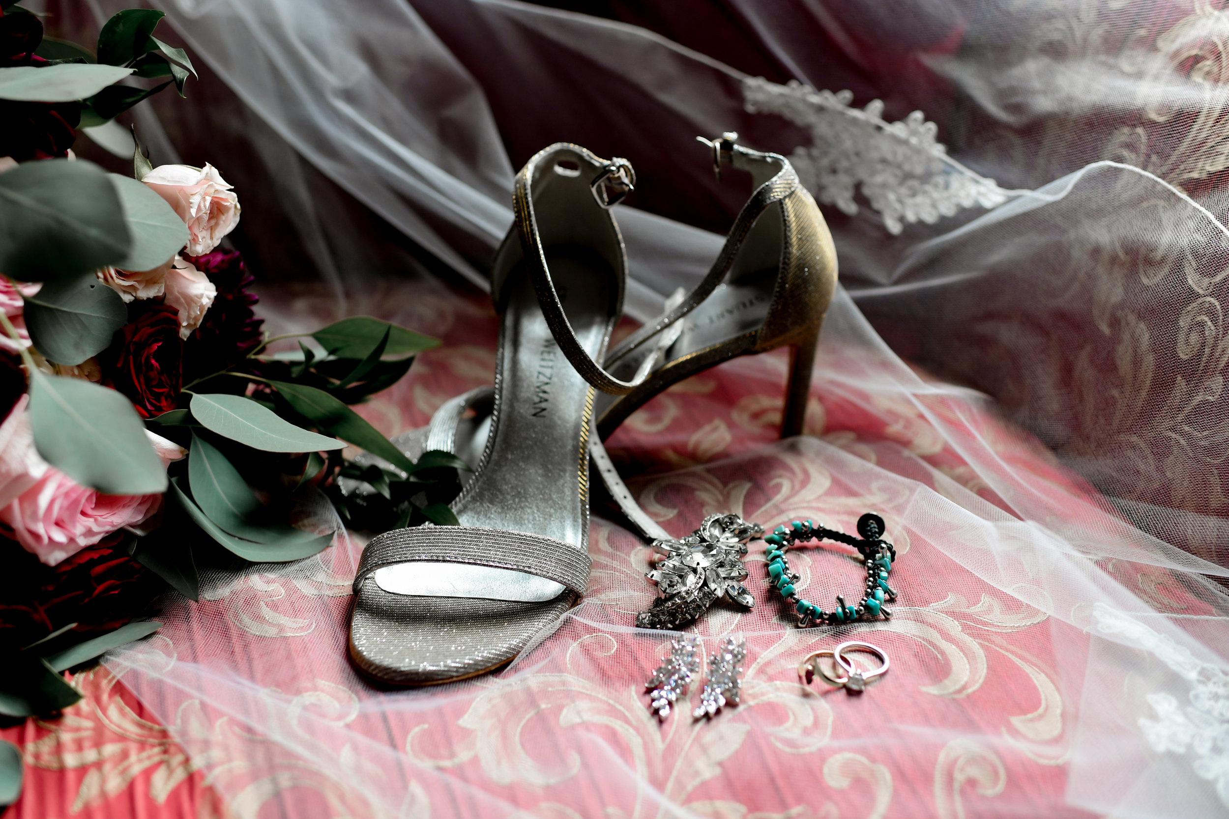 Bride's wedding shoes and accessories for Buffalo, NY wedding planned by Exhale Events. Find more wedding inspiration at exhale-events.com!