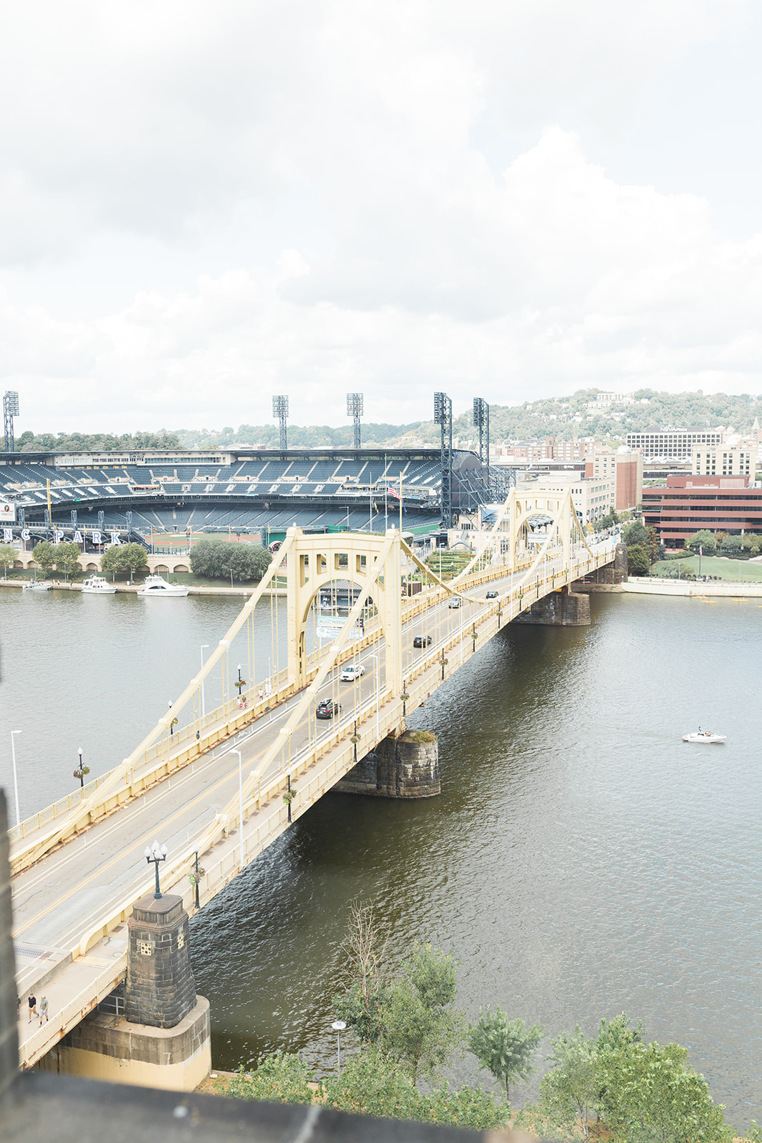 View from the hotel for Pittsburgh wedding at PNC Park planned by Exhale Events. Find more wedding inspiration at exhale-events.com!