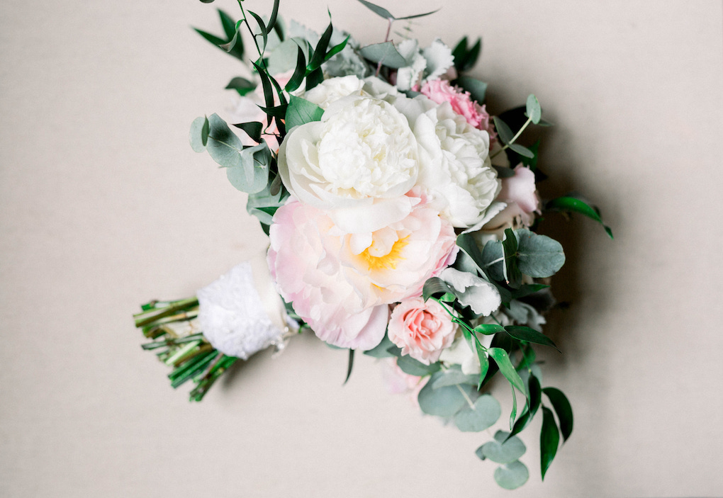 Pink and white wedding bouquet: Romantic Fairytale wedding at the Omni William Penn in Pittsburgh, PA planned by Exhale Events. Find more wedding inspiration at exhale-events.com!