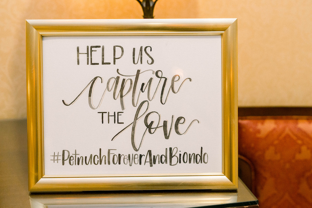 Wedding sign: Romantic Fairytale wedding at the Omni William Penn in Pittsburgh, PA planned by Exhale Events. Find more wedding inspiration at exhale-events.com!