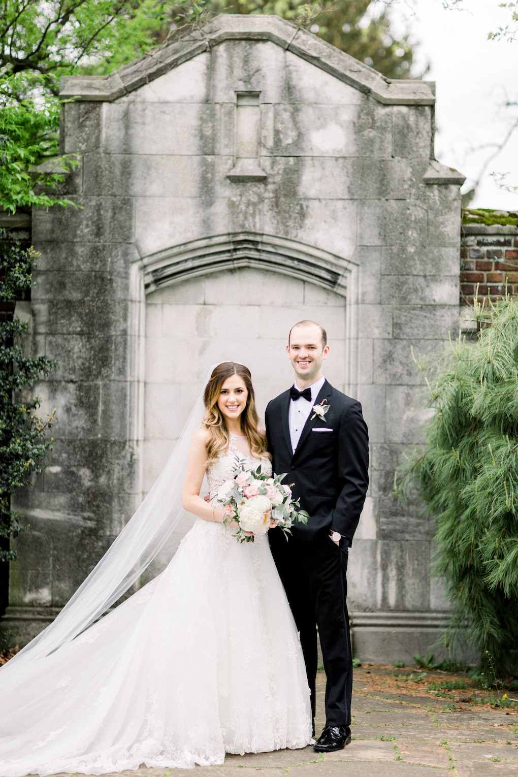 Bride and groom outdoor wedding photos: Romantic Fairytale wedding at the Omni William Penn in Pittsburgh, PA planned by Exhale Events. Find more wedding inspiration at exhale-events.com!