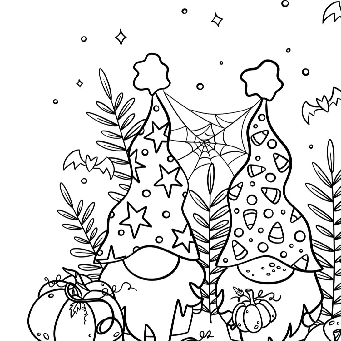 Color Page, Gnomes coloring, woman owned business, disabled owned business