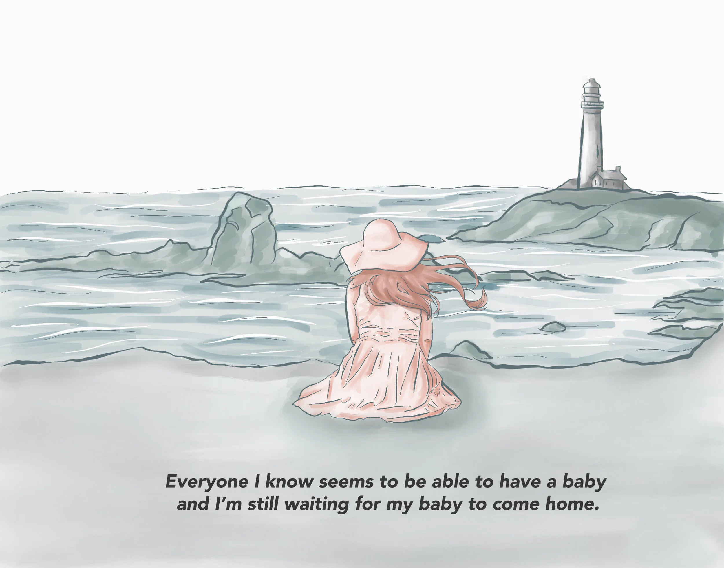 In-Fertility & Friendship Cards: Imagined by Sue Johnston www.theinfertilityadvocate Illustrated by Madeleine Kimble www.ByMadeleineKimble.com