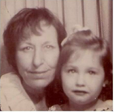 Me and my adoptive mother, Virginia. I was five years old.