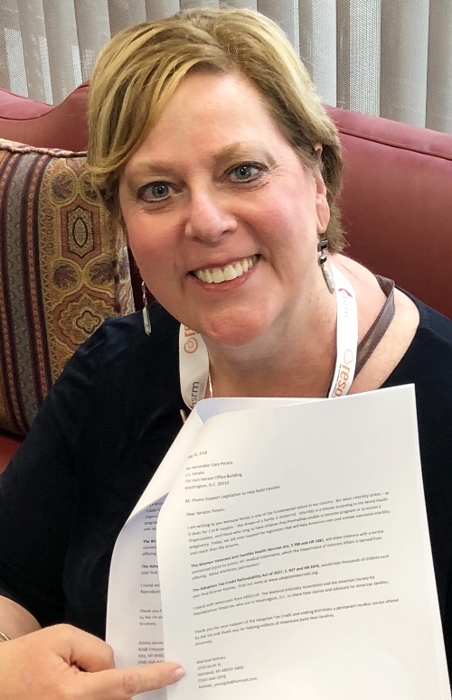 I delivered dozens of letters from people in the state of Michigan, but this one from Marissa Holmes, one of the women I lead in my RESOLVE support group, touched me to the core of my being. 