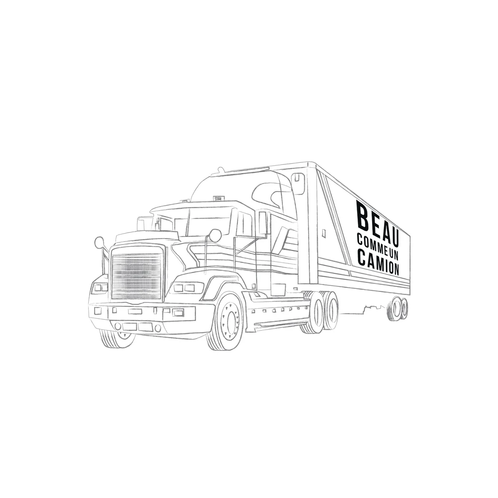 camion t-shirt blanc Musca Paris