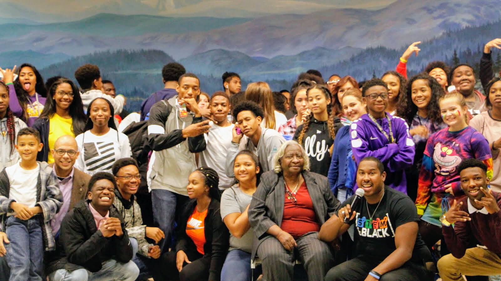 Maurice Dukes(Petroleum Engineer) speaking to students at career prep event (Fairbanks, AK)