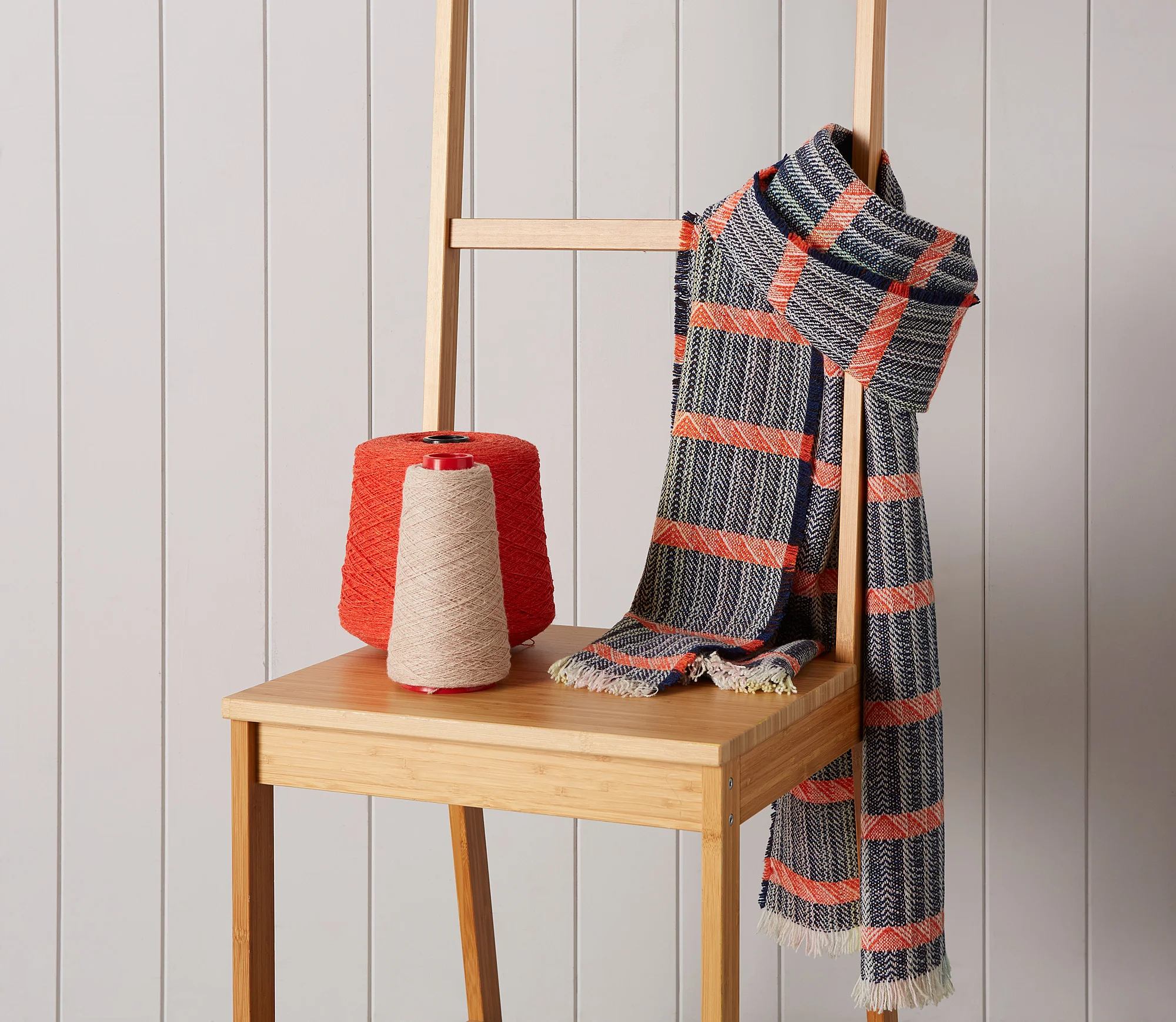 Claire Merino Wool Oversized Scarf Blue