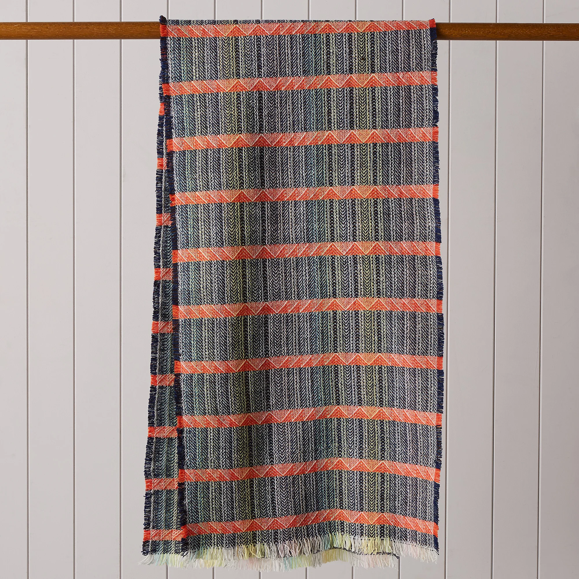 Claire Merino Wool Oversized Scarf Blue