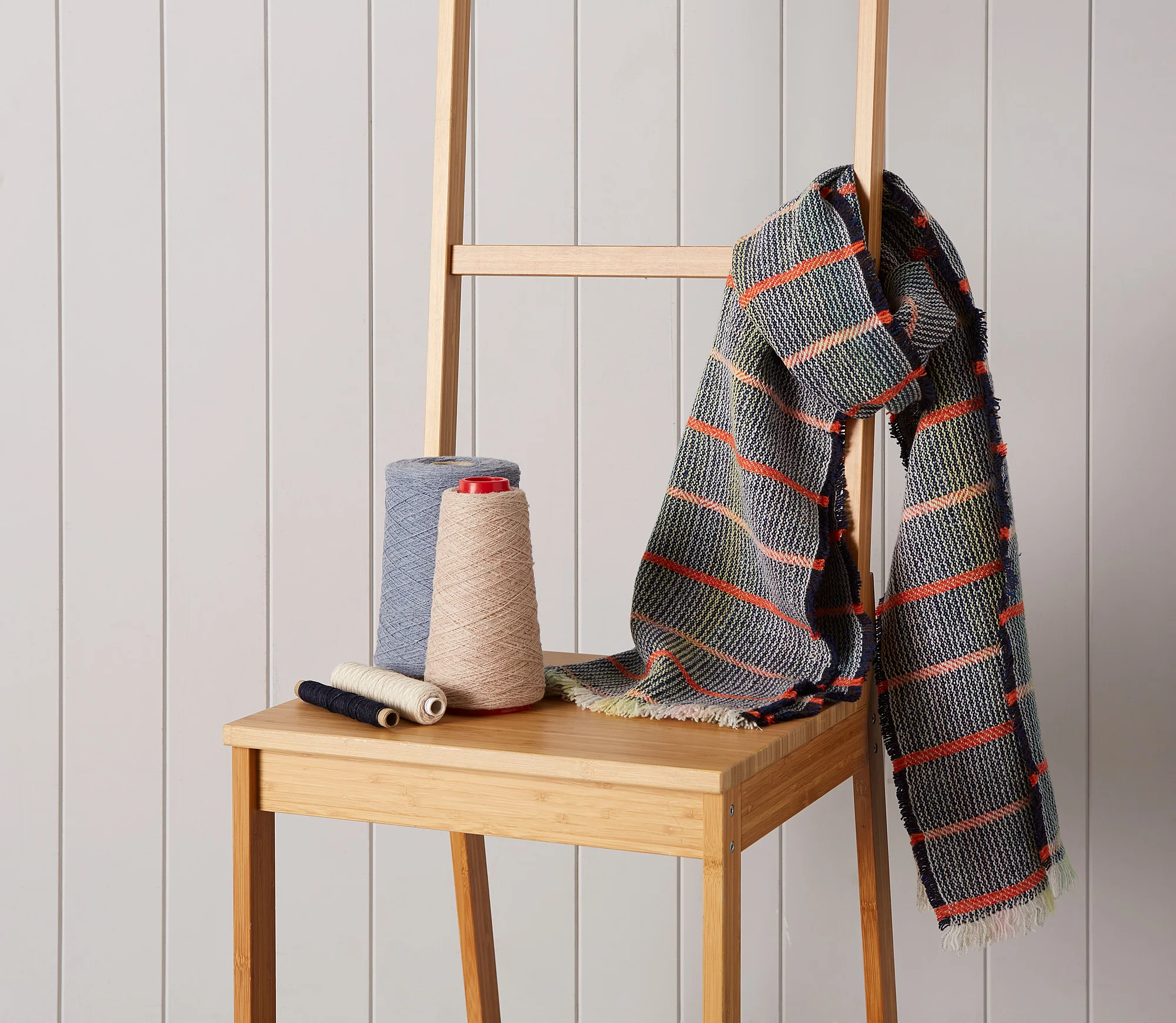 Billie Merino Wool Oversized Scarf Blue