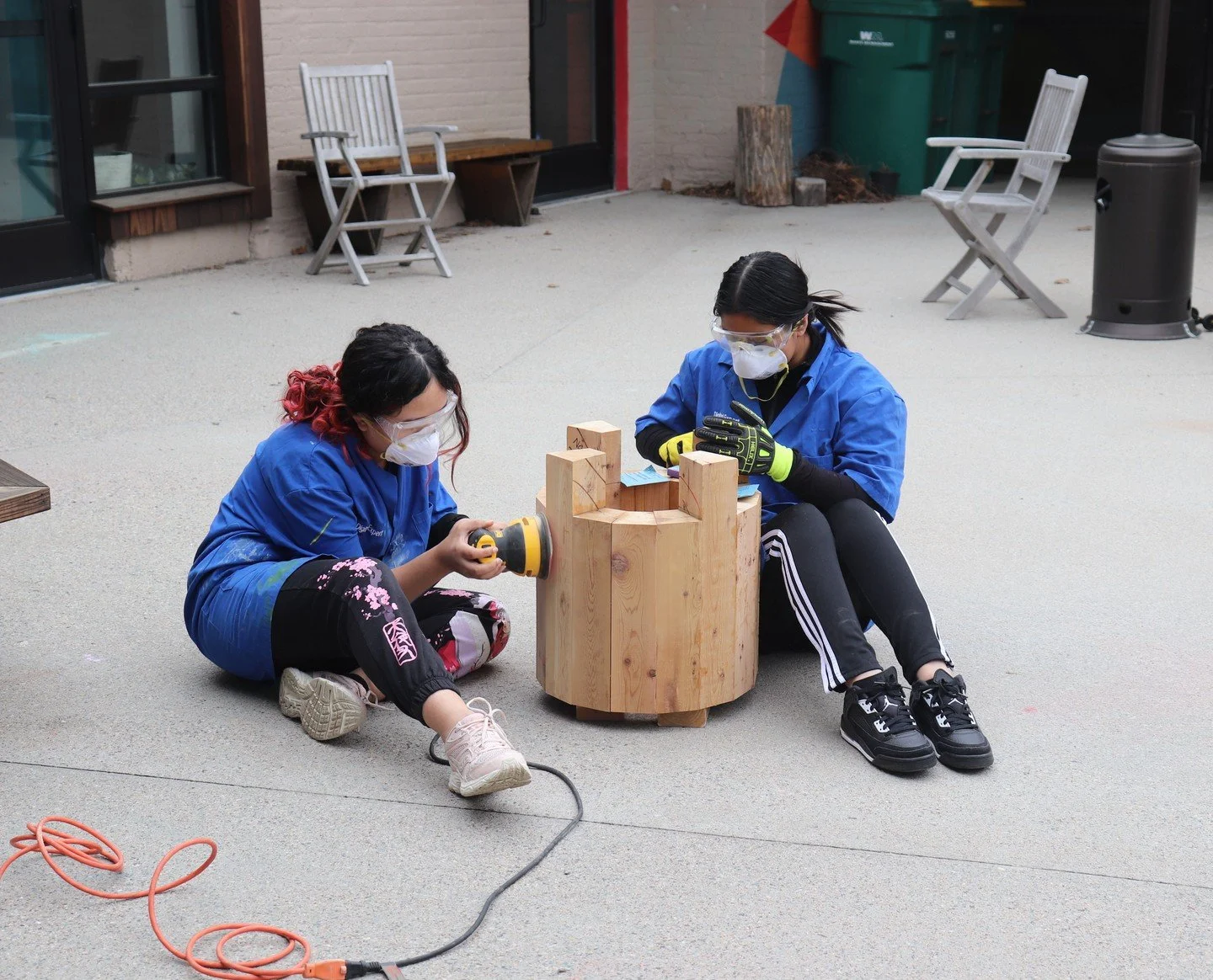 Every great build deserves a great finish! Last week, our Designers spent time carefully sanding each stool in preparation for their final installation at Classical High School. Stay tuned for the big reveal this spring 🌱 

#downcitydesigners #desig