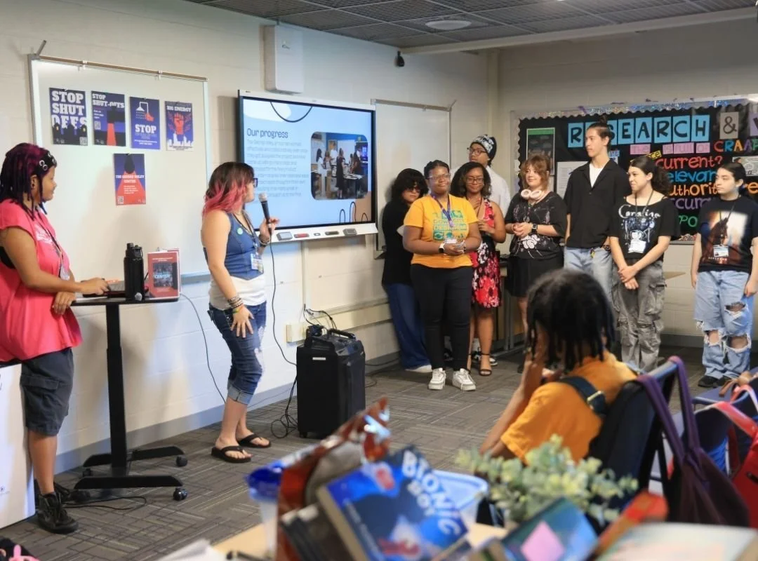 Last Friday, our Summer Celebration kicked off with the unveiling of something special: the outreach materials and "Share Your Story" Station our Creative Change interns designed this summer for @georgewileycenter!

Camilo, a GWC member who