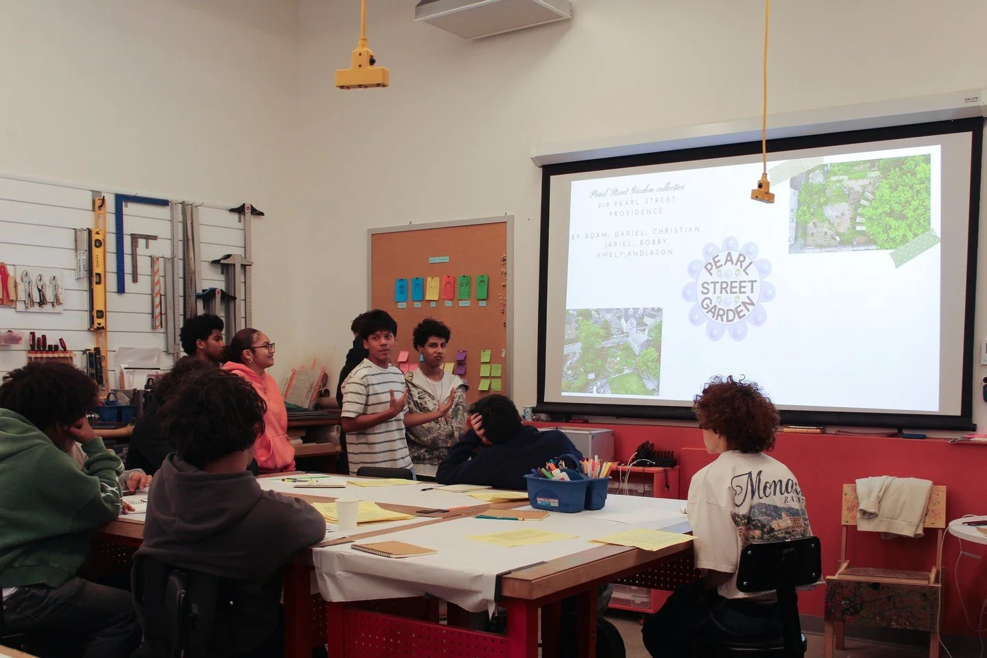Proud moments from the DCD MET Internship! 🌟 Our students dove deep, researching a pitch for their client organizations, @pearlstreetgarden . Each group wowed us with creative presentations and digital collages connecting their potential client proj