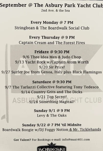 Live Music Apyc Asbury Park Yacht Club