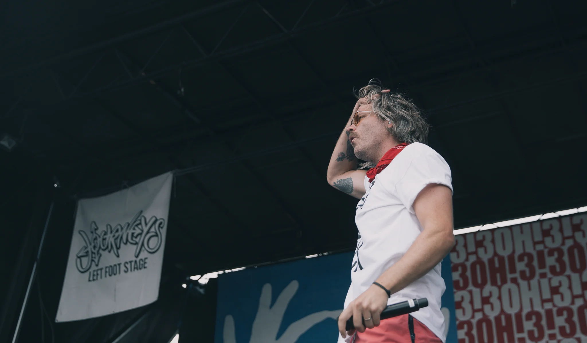 3OH!3 PERFORMING AT VAN’S WARPED TOUR IN SAN ANTONIO, TX ON JULY 07, 2018.
