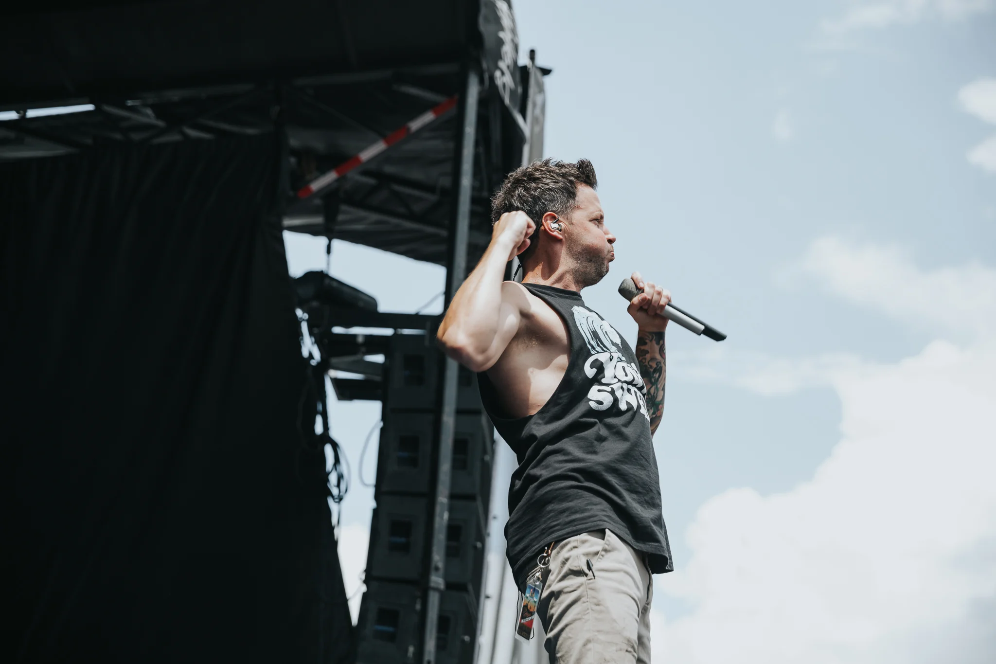 SIMPLE PLAN PERFORMING AT VAN’S WARPED TOUR IN SAN ANTONIO, TX ON JULY 07, 2018.