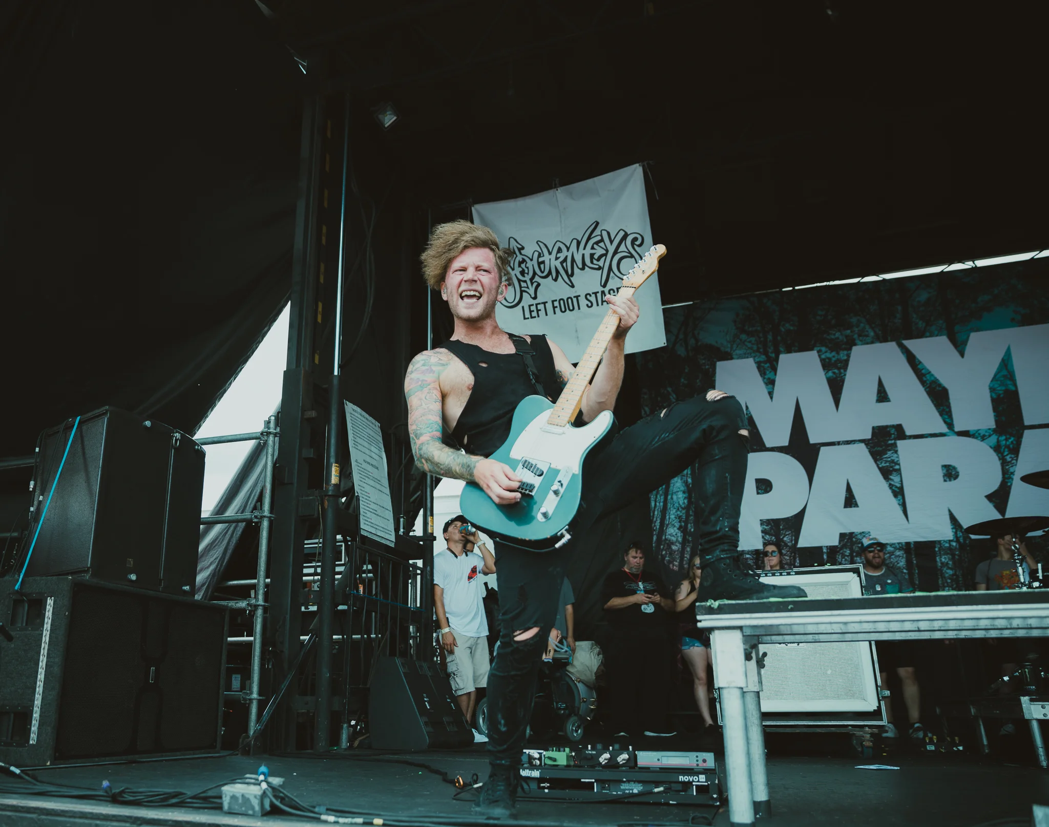MAYDAY PARADE PERFORMING AT VAN’S WARPED TOUR IN SAN ANTONIO, TX ON JULY 07, 2018.