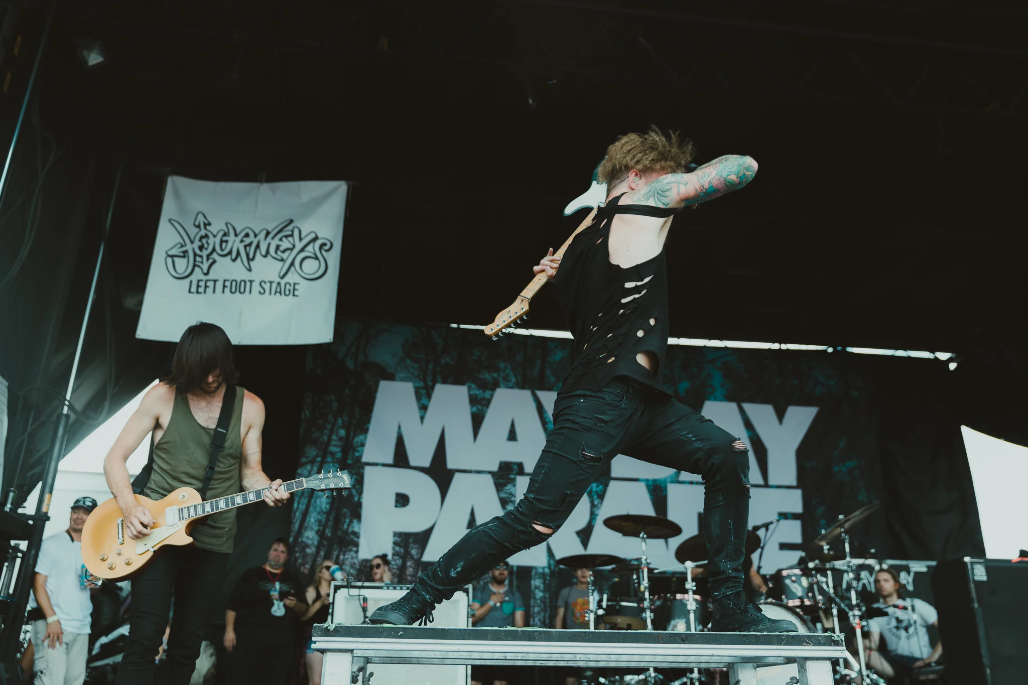 MAYDAY PARADE PERFORMING AT VAN’S WARPED TOUR IN SAN ANTONIO, TX ON JULY 07, 2018.