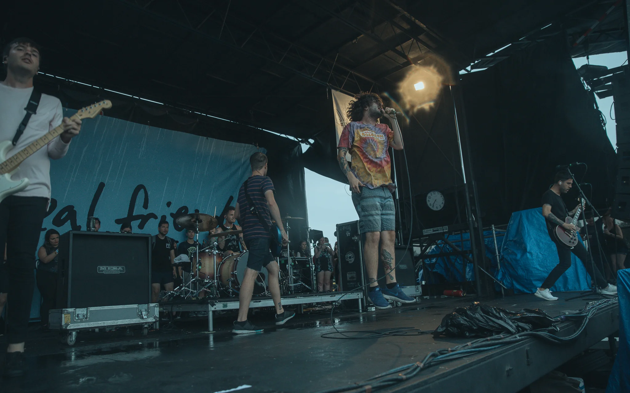 REAL FRIENDS PERFORMING AT VAN’S WARPED TOUR IN SAN ANTONIO, TX ON JULY 07, 2018.