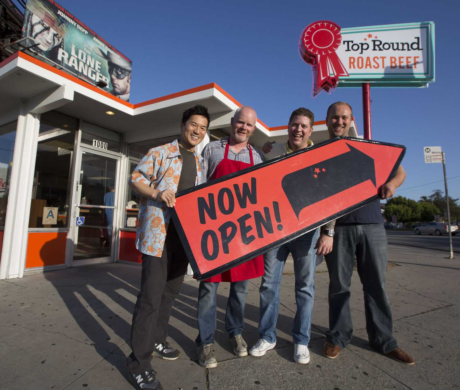 Founding Partners Jamie Tiampo, Anthony Carron, Steven Fretz, and Noah Ellis on opening day in Los Angeles.