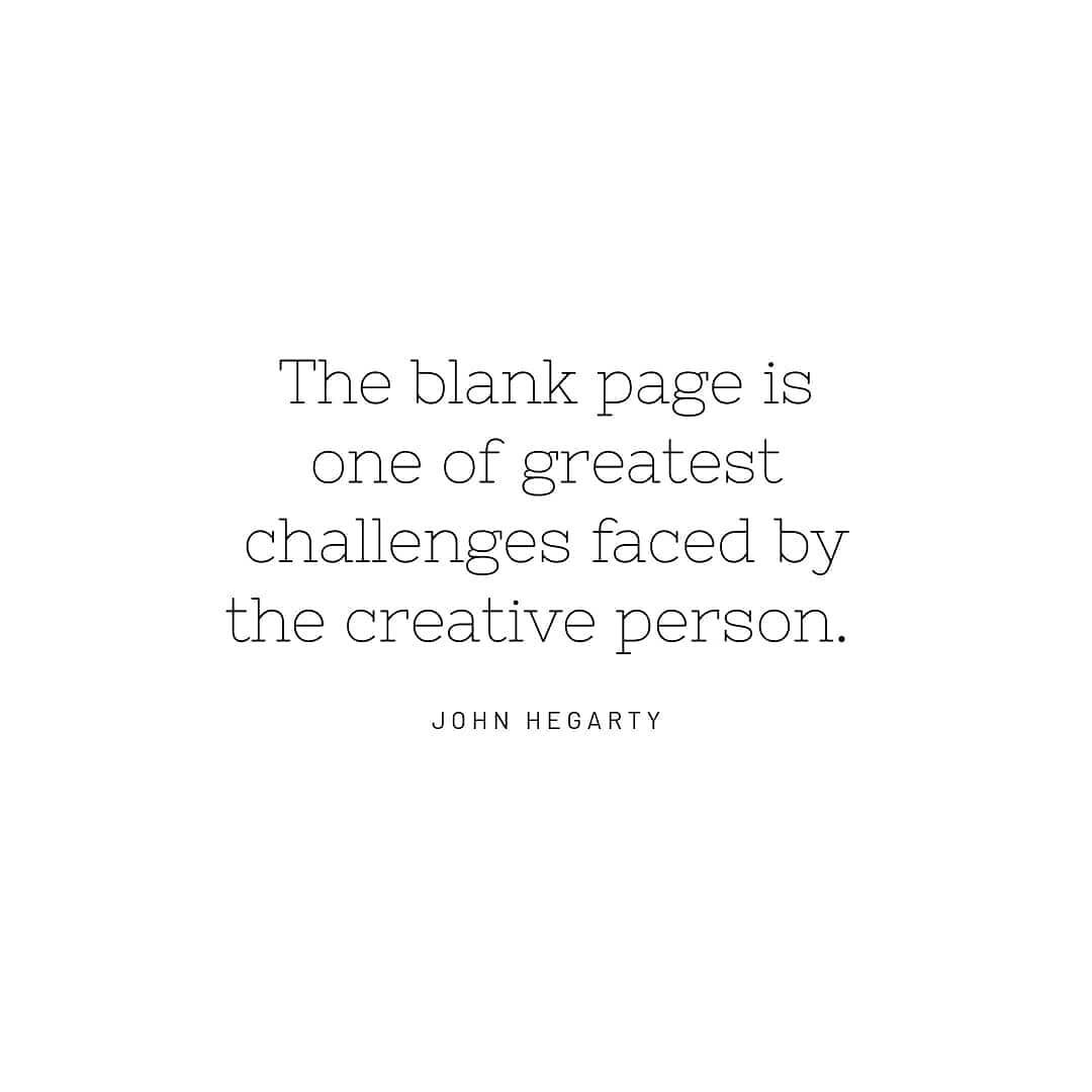 Writers often talk about the fear that overcomes them when they first put that blank page into the typewriter (or open their laptop now a days) and wonder what they're going to write.

Whether it's a blank screen, a blank canvas or the blank page of 