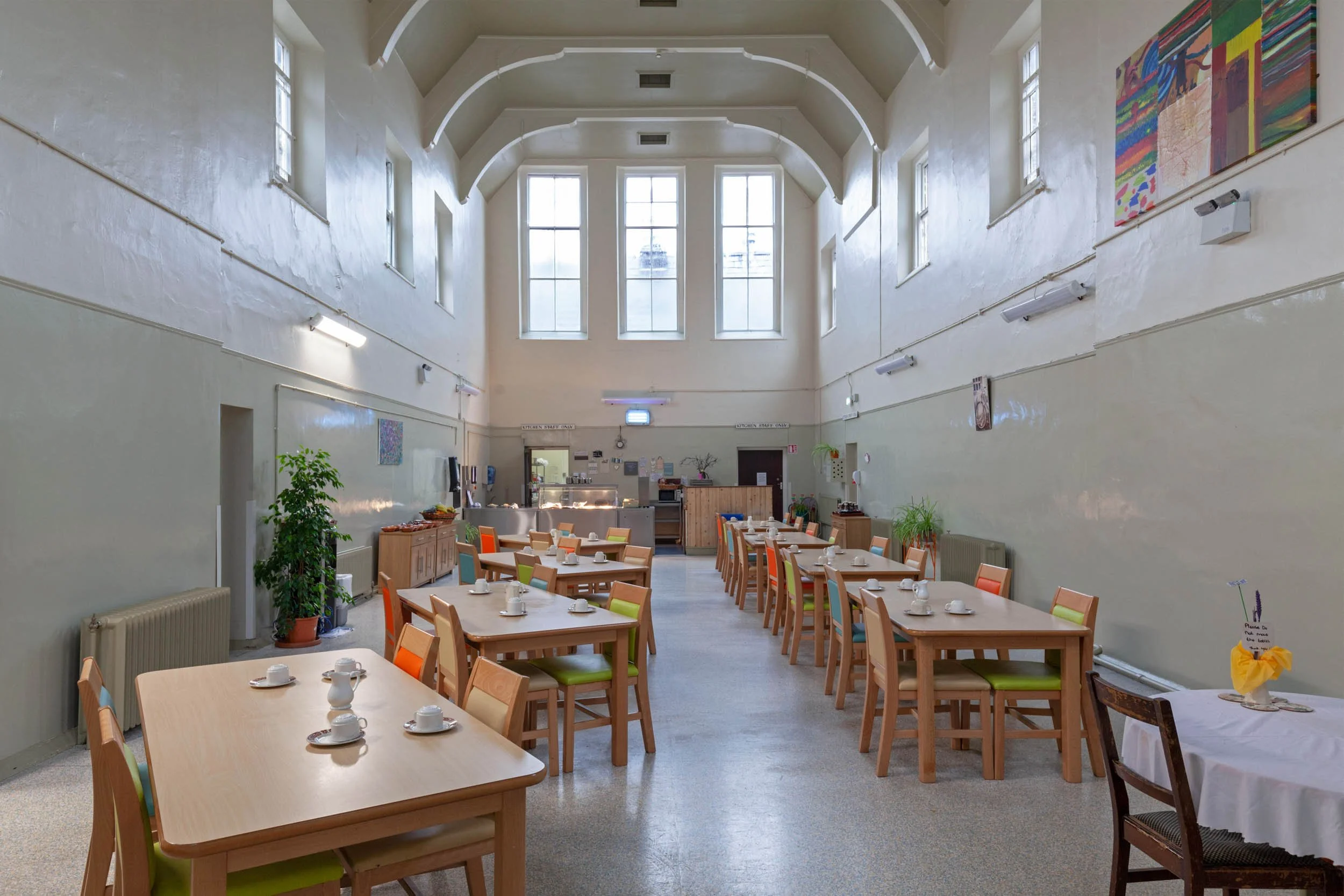   Central Mental Hospital, Dundrum, Dublin (previously Central Criminal Lunatic Asylum)    Est: 1850 - Closed: 2021  Dining Hall  