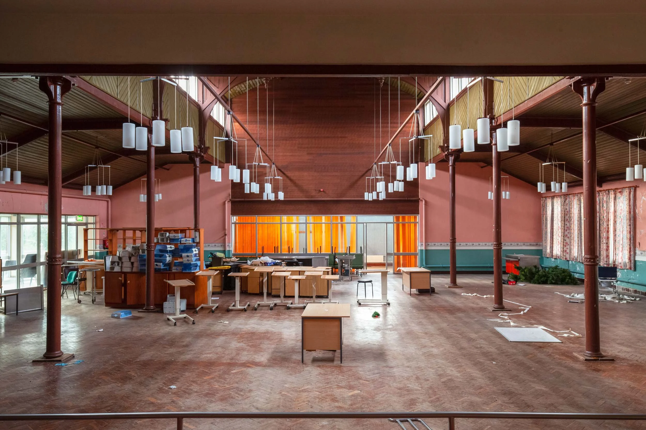   St. Loman’s Hospital, Mullingar, Westmeath (previously Mullingar District Lunatic Asylum)   Est: 1855 - Closed: 2014  Dining Hall 