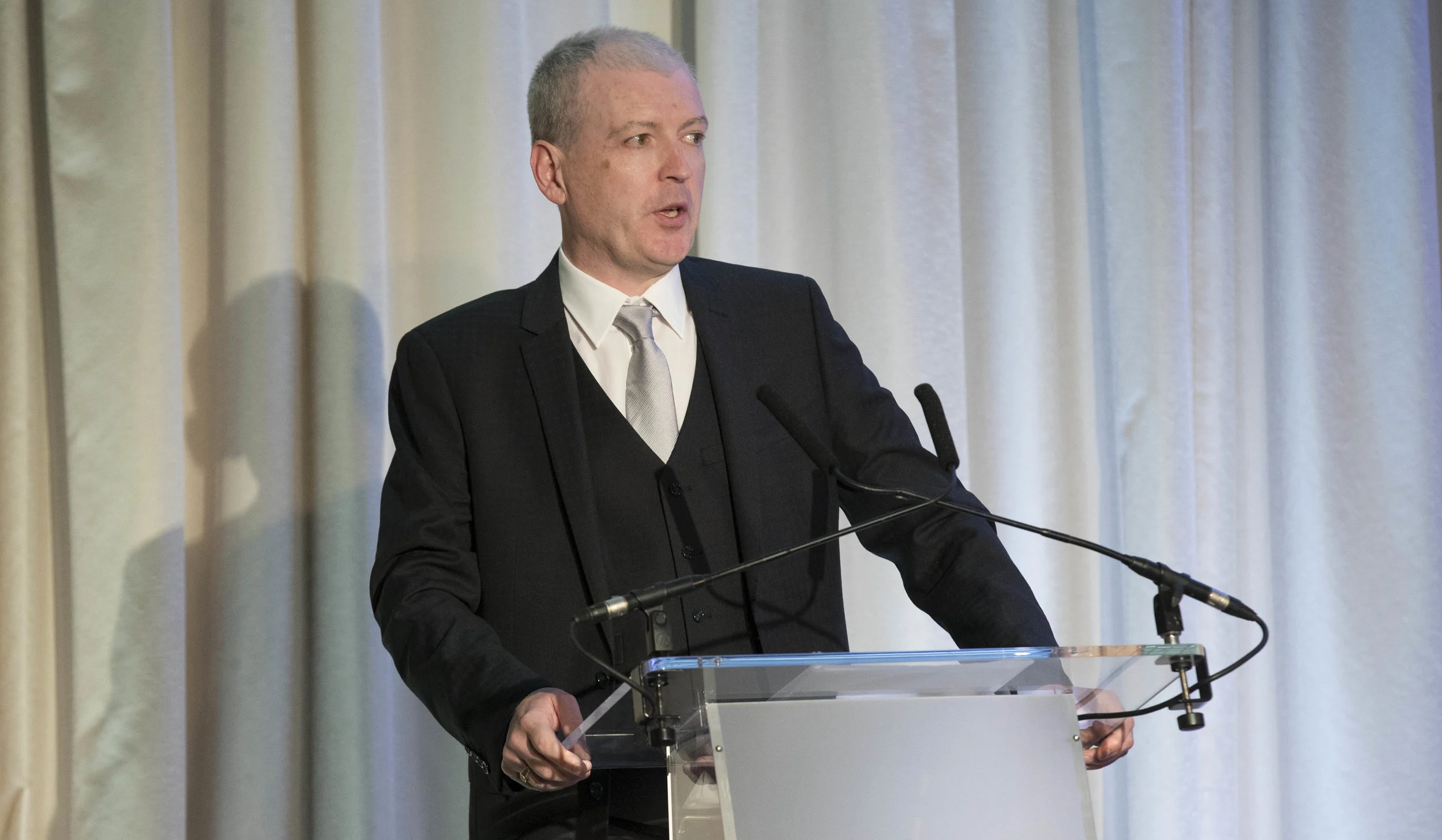 SFWA President Stephen Halliday was in complete control of proceedings