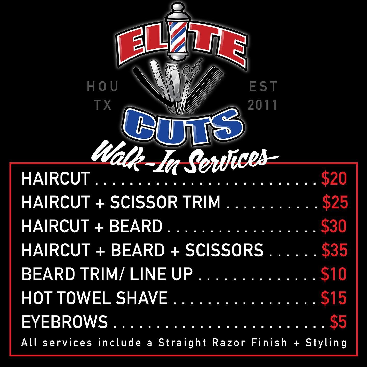 Here&rsquo;s our new price list done by @kneat.art Don&rsquo;t forget to check us out on our website, @thecutapp and FB! #houstontx #houstonbarbers #houston #barbershop #houstonhairstylist #barbershopconnect