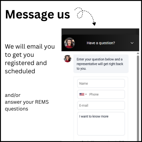 message us in the chat interface to register