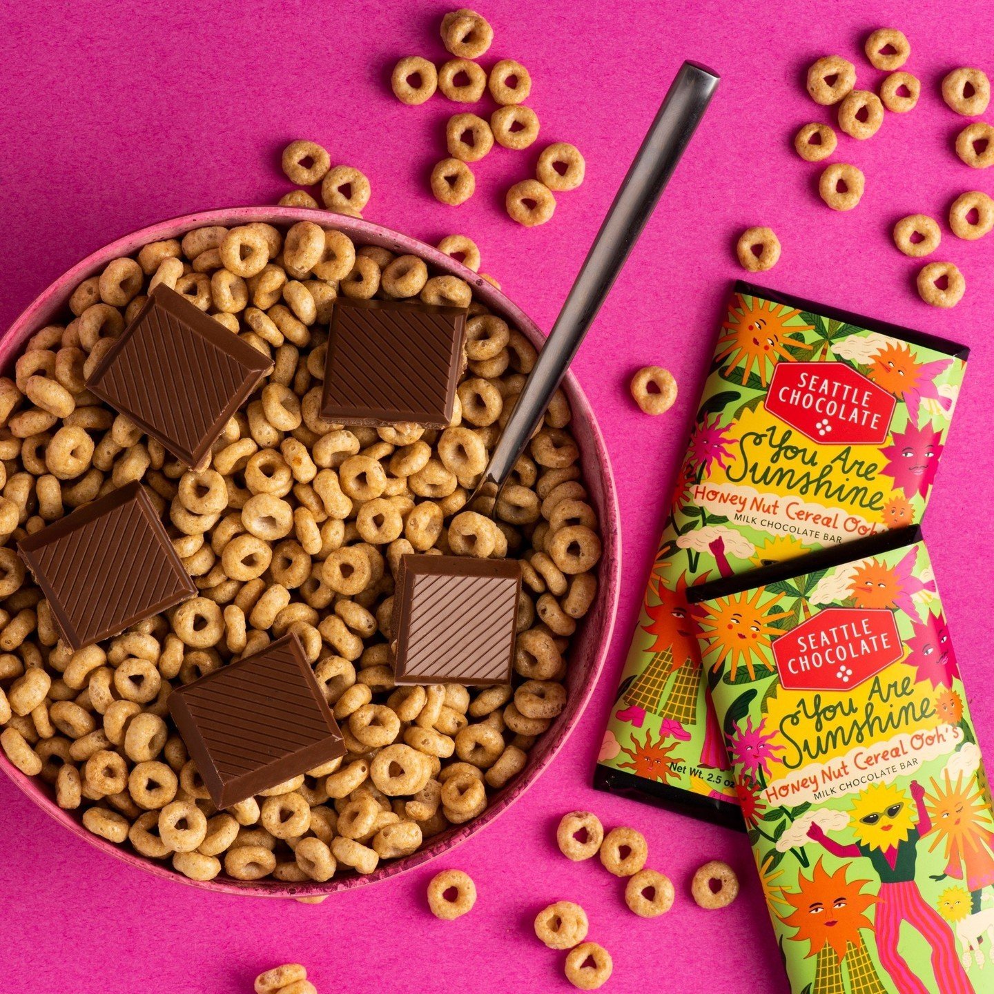 Honey Nutty Ohs cereal in chocolate. Yes please. 🌞⁠