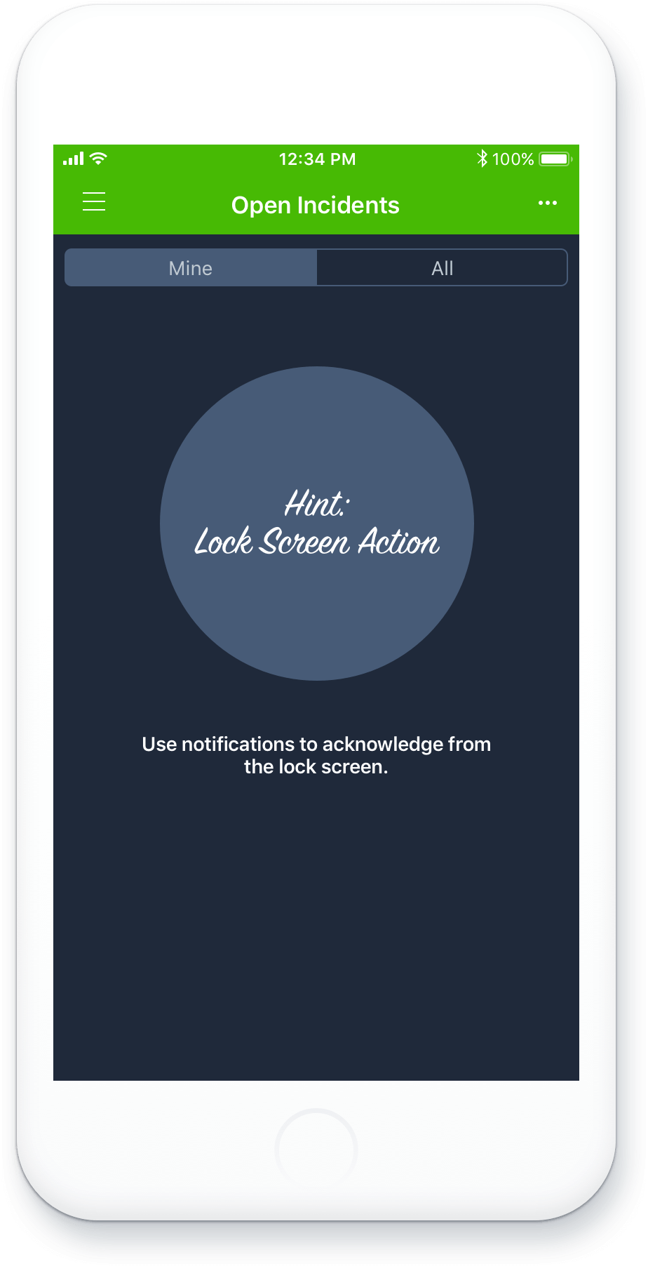 Open Incidents screen - former design