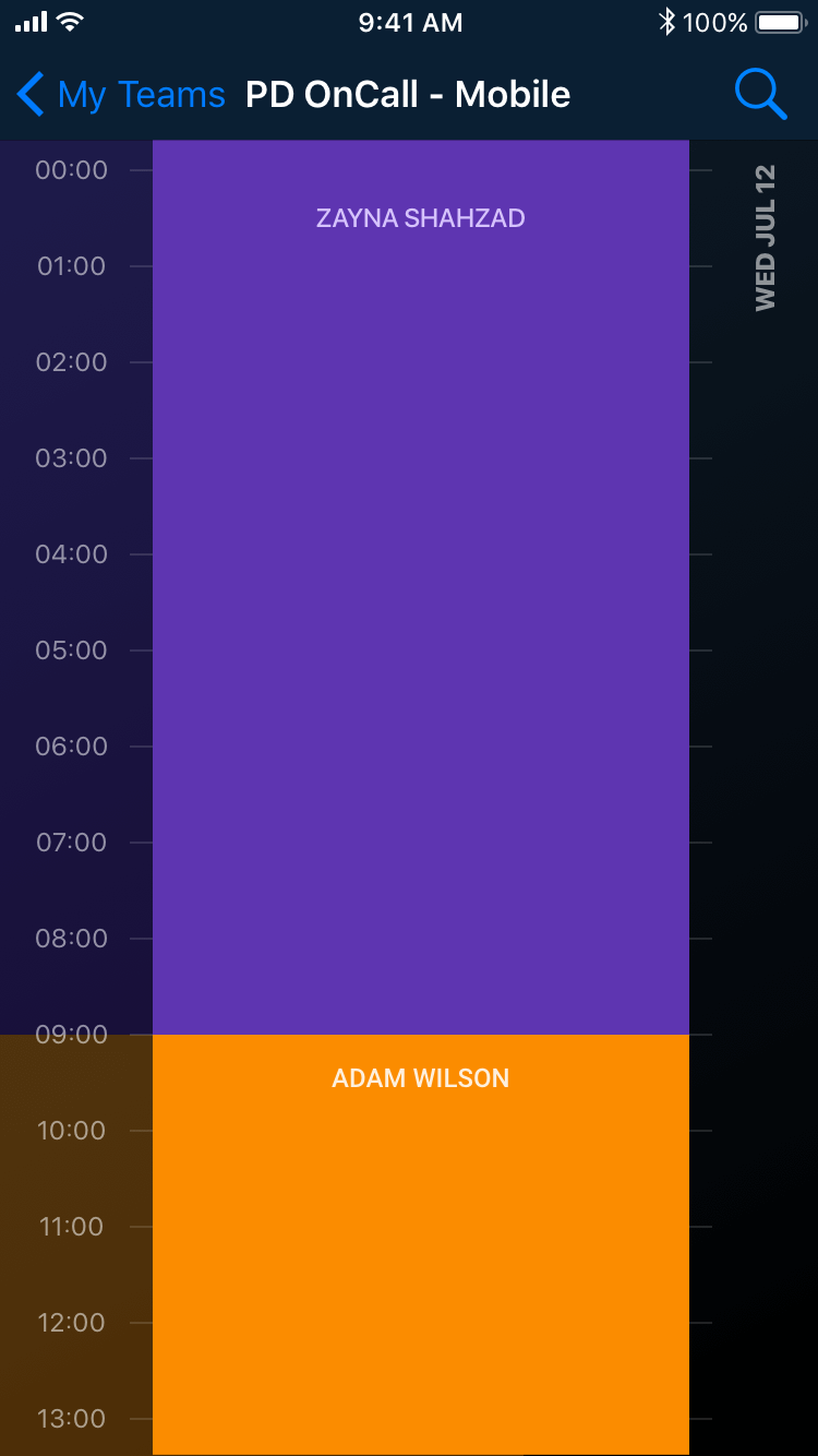 Old Schedules Interface