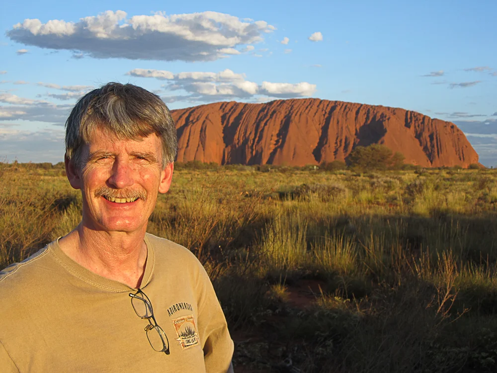 Ed at Uluru National Park in Australia's Northern Territory