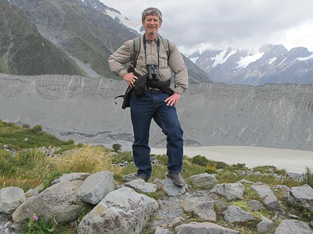 Ed at Aoraki/Mt. Cook National Park on New Zealand's South Island