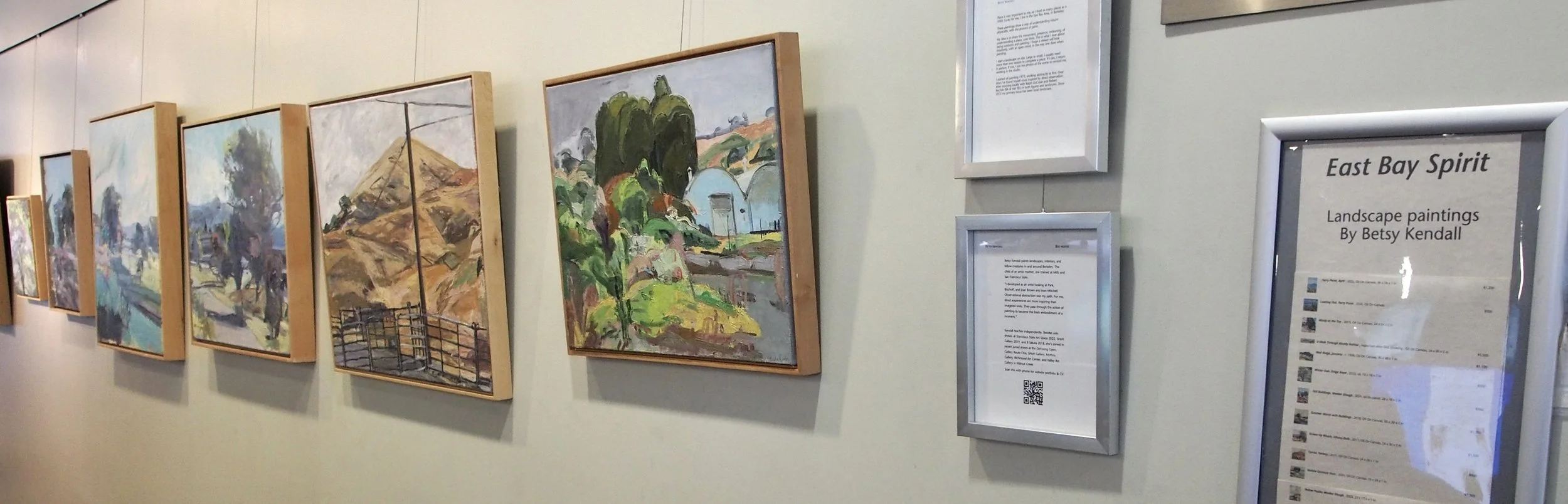 Installatyion photo east bay landscapes framed on display Walnut Creek Library