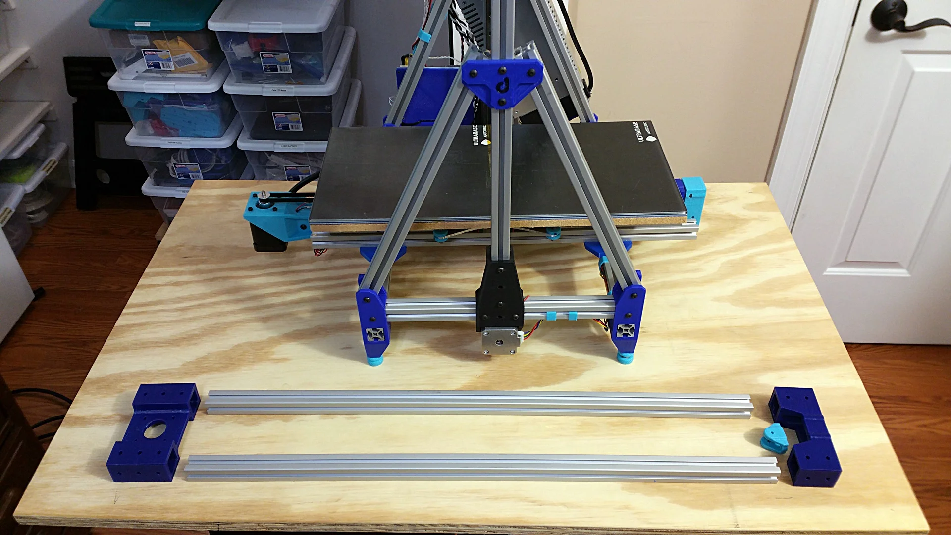Move Mock up visualization of the New Extrusions and Bracketry for the Y-Axis