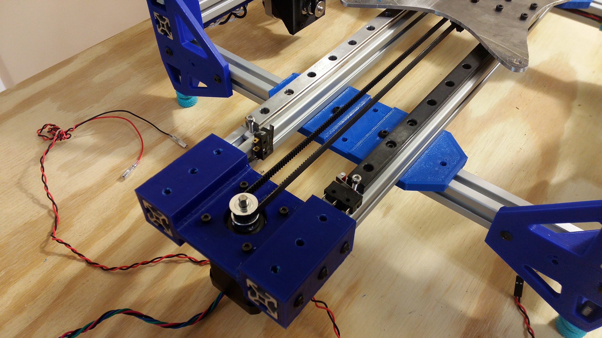 Rear Stepper Mount Bracket with mockup of possible Limit Switch locations (held on with VHB)