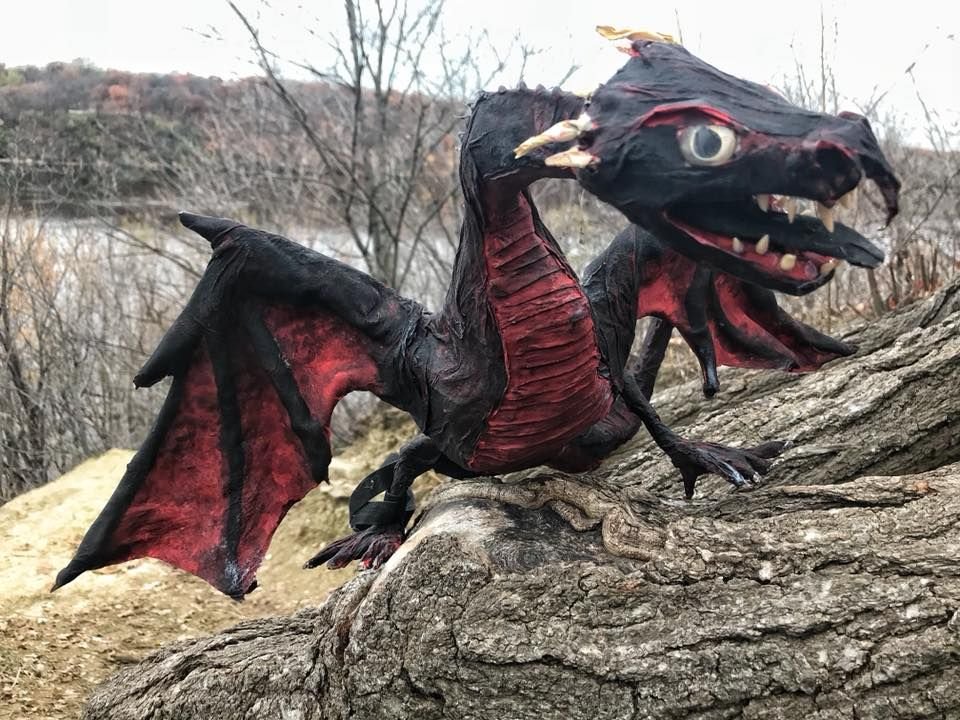 Paper mache Drogon