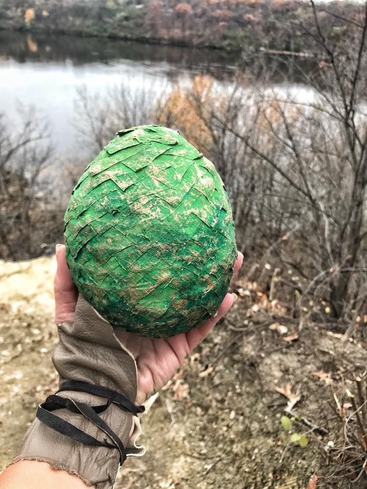 Paper mache dragon egg