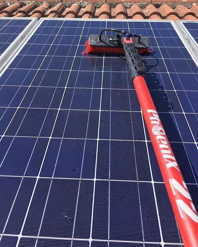 New service added// sola panel cleaning using water fed pole system and purified water// please contact us for a quote